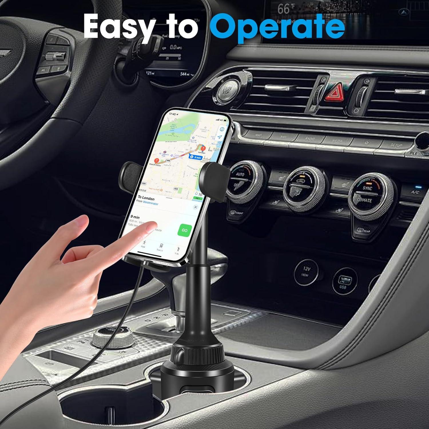 Cargador Inalámbrico para Auto DEGUM 15W Ajustable con Soporte