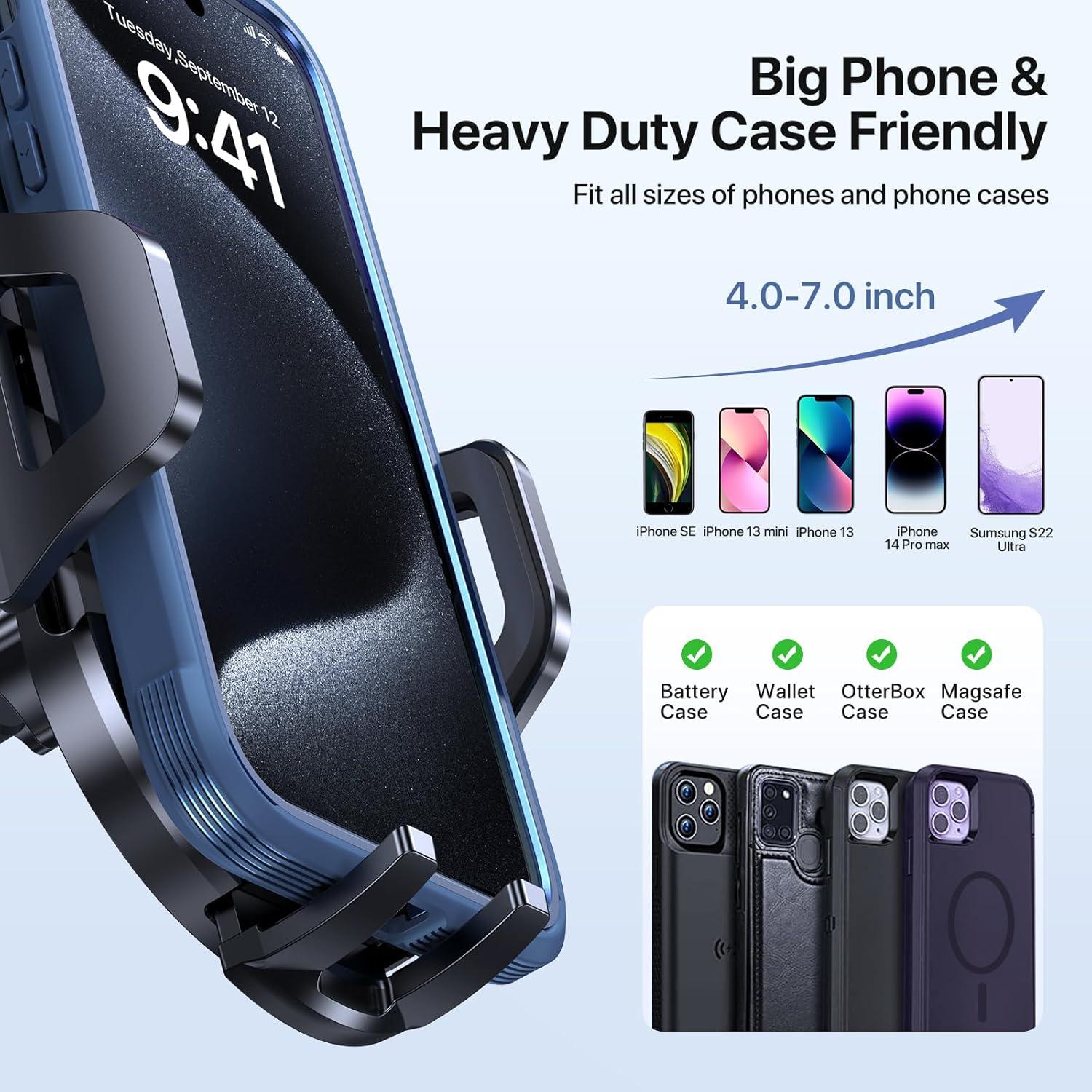 Soporte para Teléfono de Coche Lotuny Ajustable 4-7"