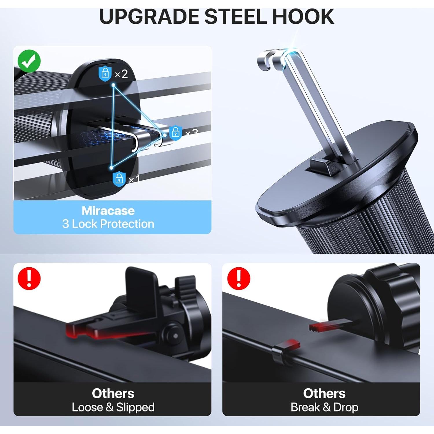 Soporte para Teléfono de Coche Lotuny Ajustable 4-7"