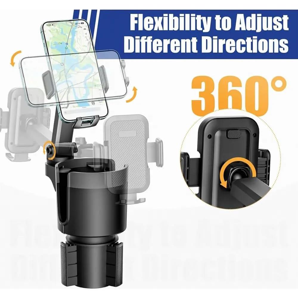 Soporte para Teléfono en Portavasos KOMAFO Ajustable 360°