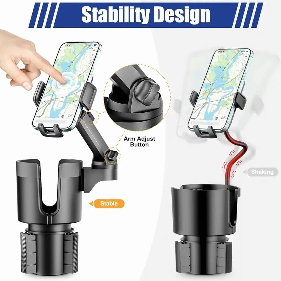 Soporte para Teléfono en Portavasos KOMAFO Ajustable 360°
