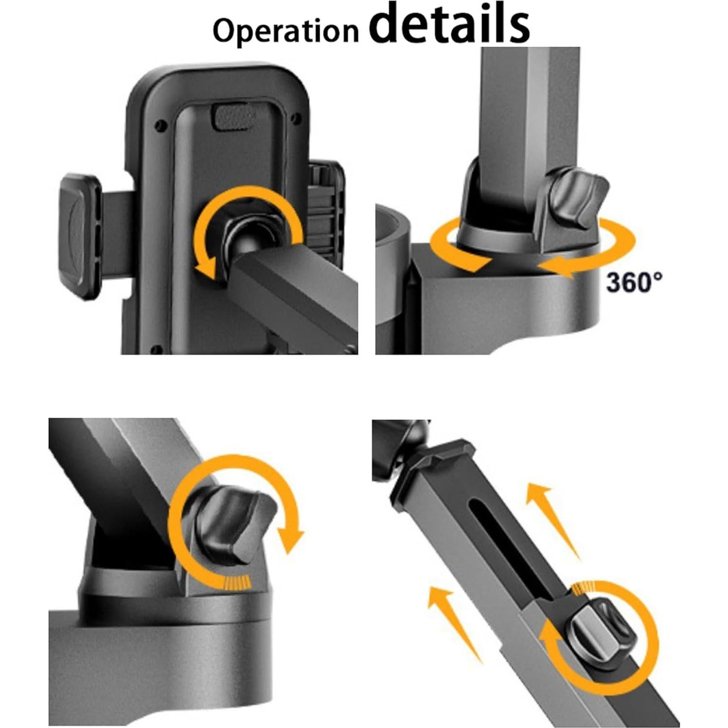 Soporte para Teléfono en Portavasos KOMAFO Ajustable 360°