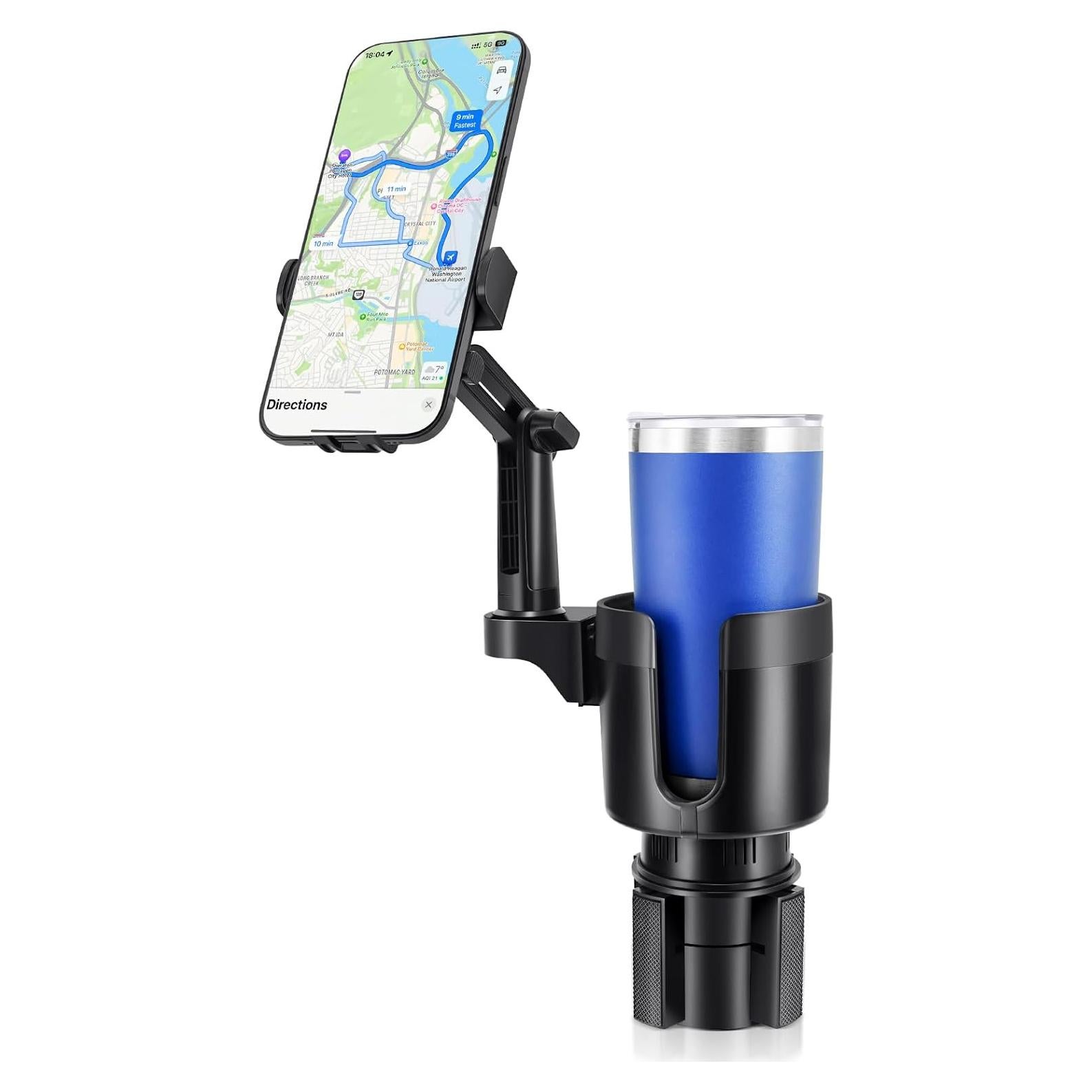 Soporte para teléfono móvil ANONEMOTO 2 en 1 con portavasos