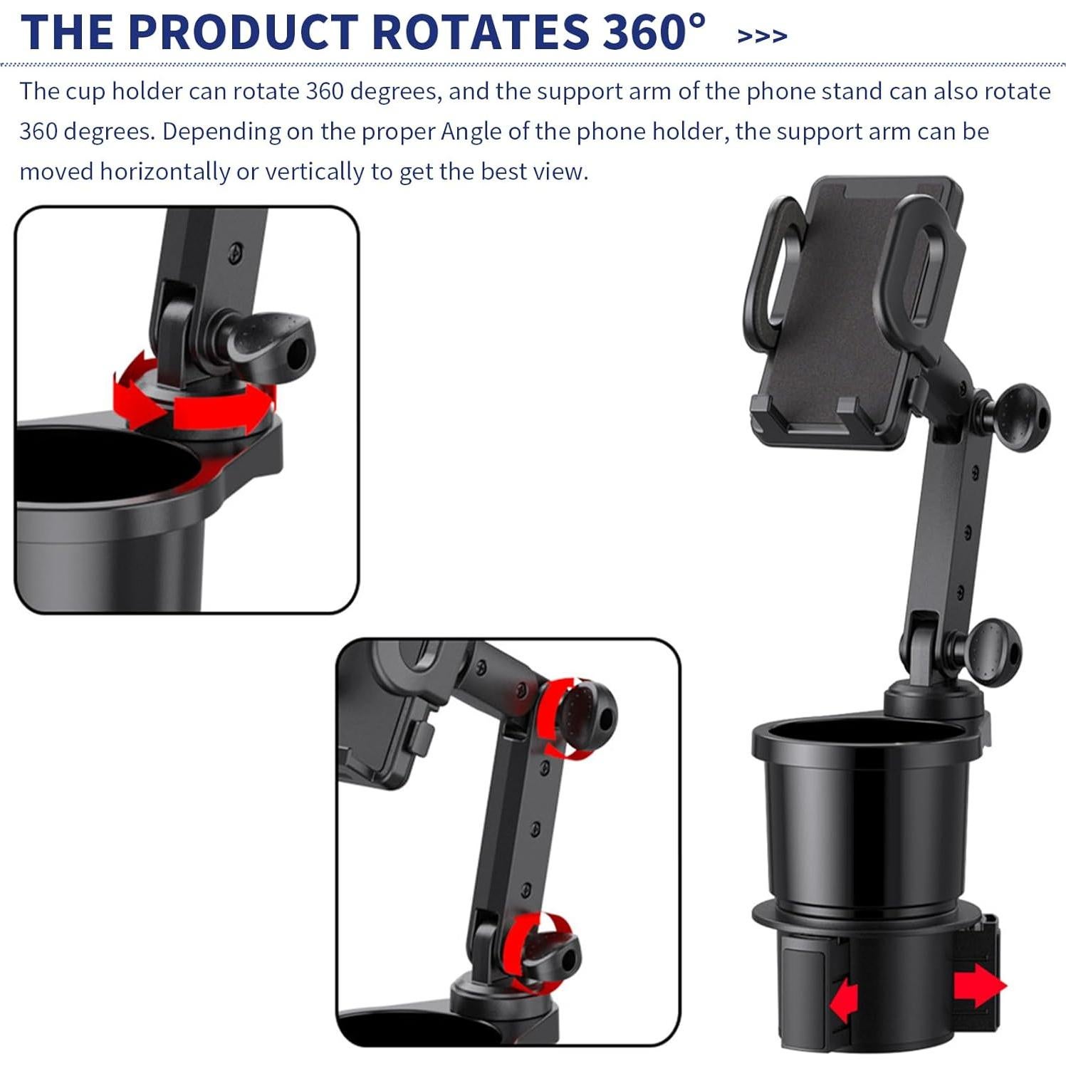 Soporte 2 en 1 para Teléfono y Vaso Flygun FUNSJZJ2003BL