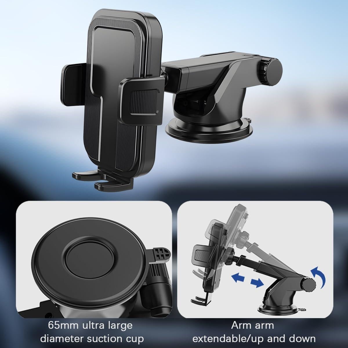 Soporte para Teléfono Móvil Mandark, Ventilación y Ventosa