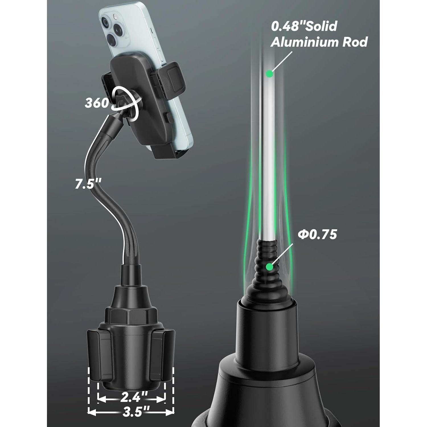 Soporte para Teléfono de Coche ANCHOM Ajustable 360°