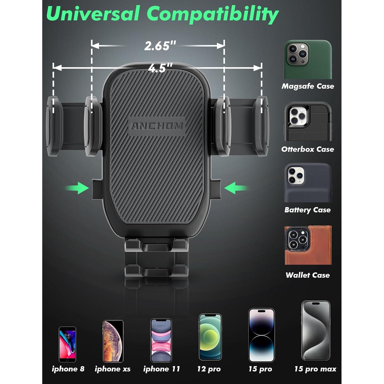 Soporte para Teléfono de Coche ANCHOM Ajustable 360°