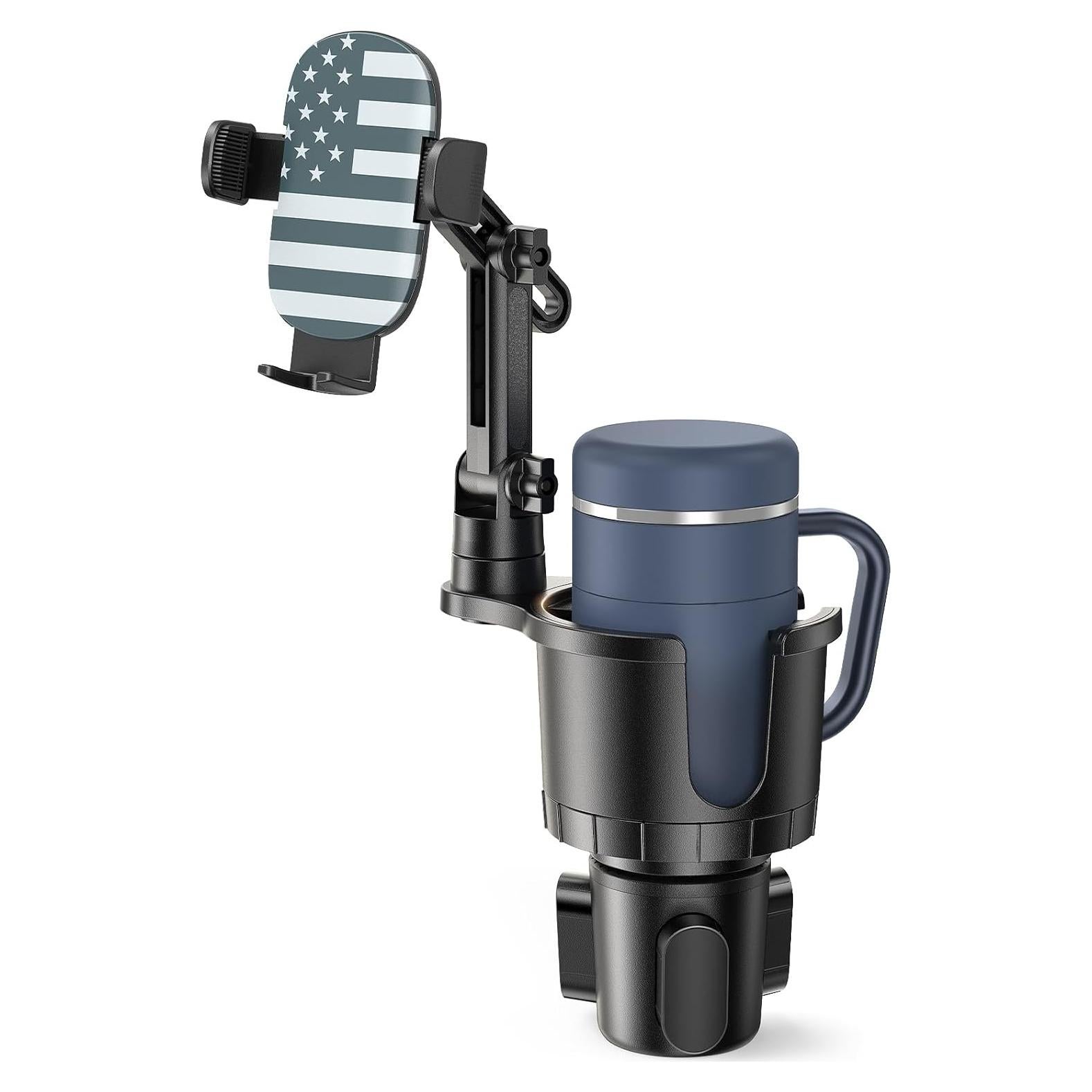 Soporte 2 en 1 para teléfono y taza APPS2Car - Ajustable