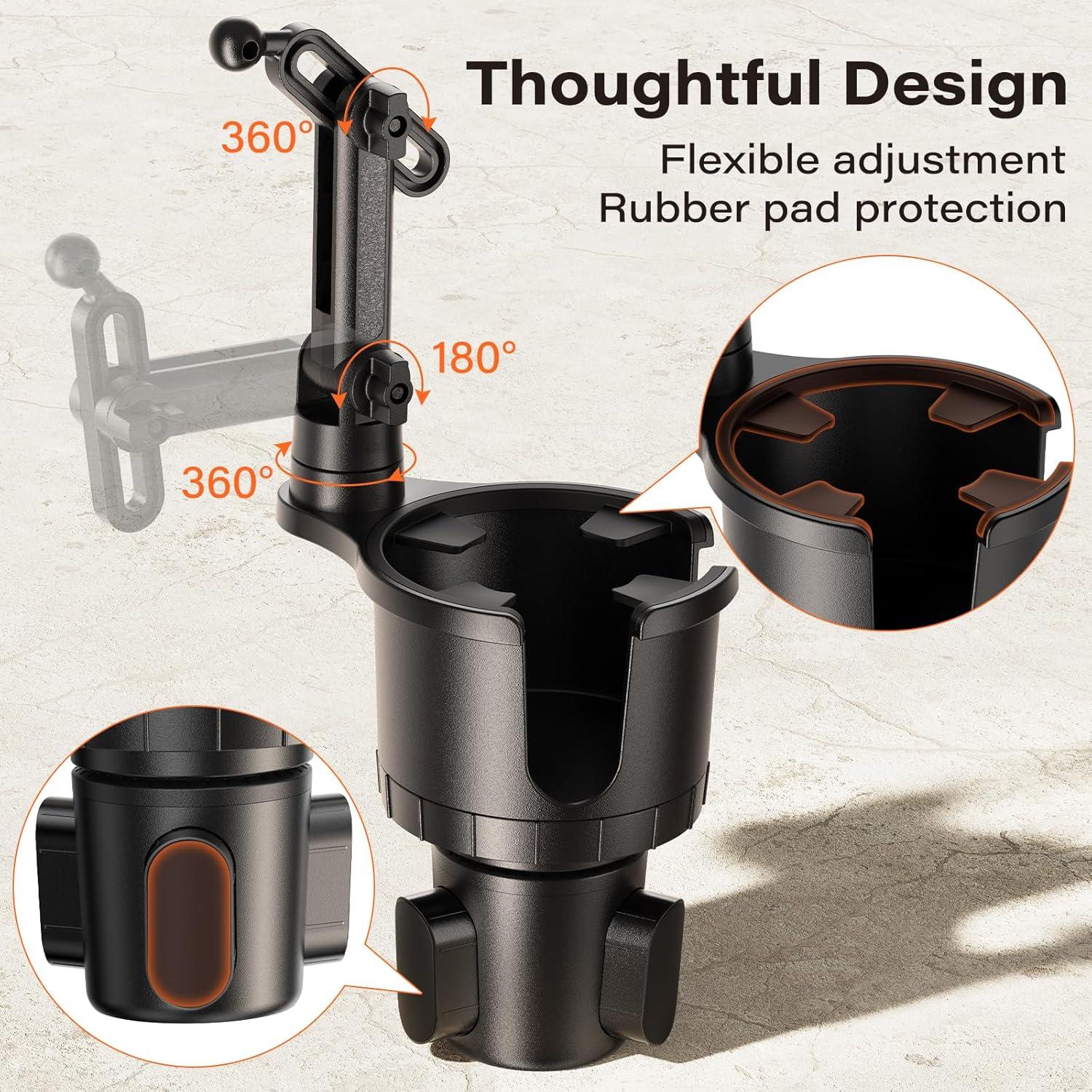 Soporte 2 en 1 para teléfono y taza APPS2Car - Ajustable