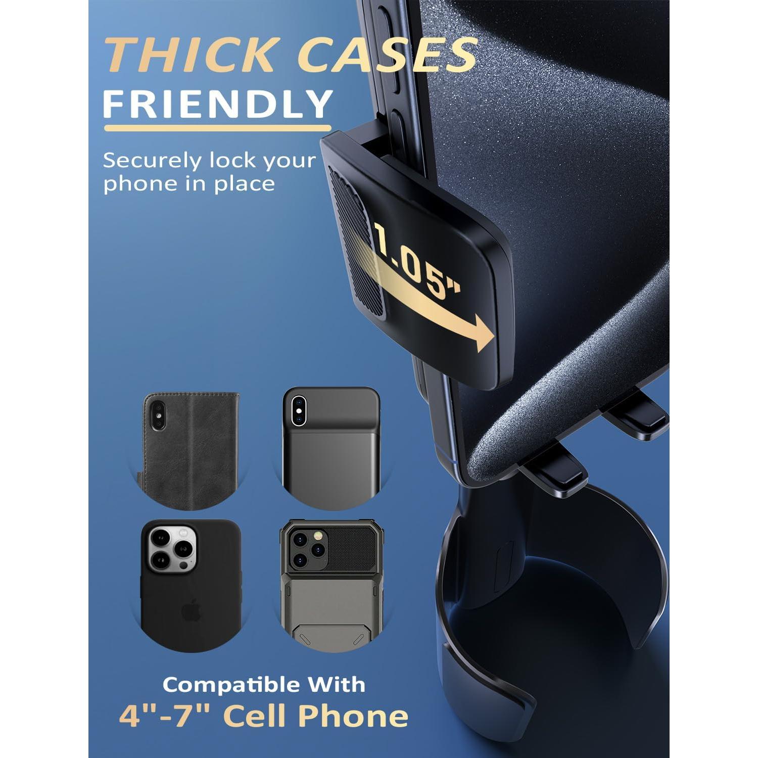 Soporte para Teléfono en Portavasos TRYONE Ajustable 4-7"