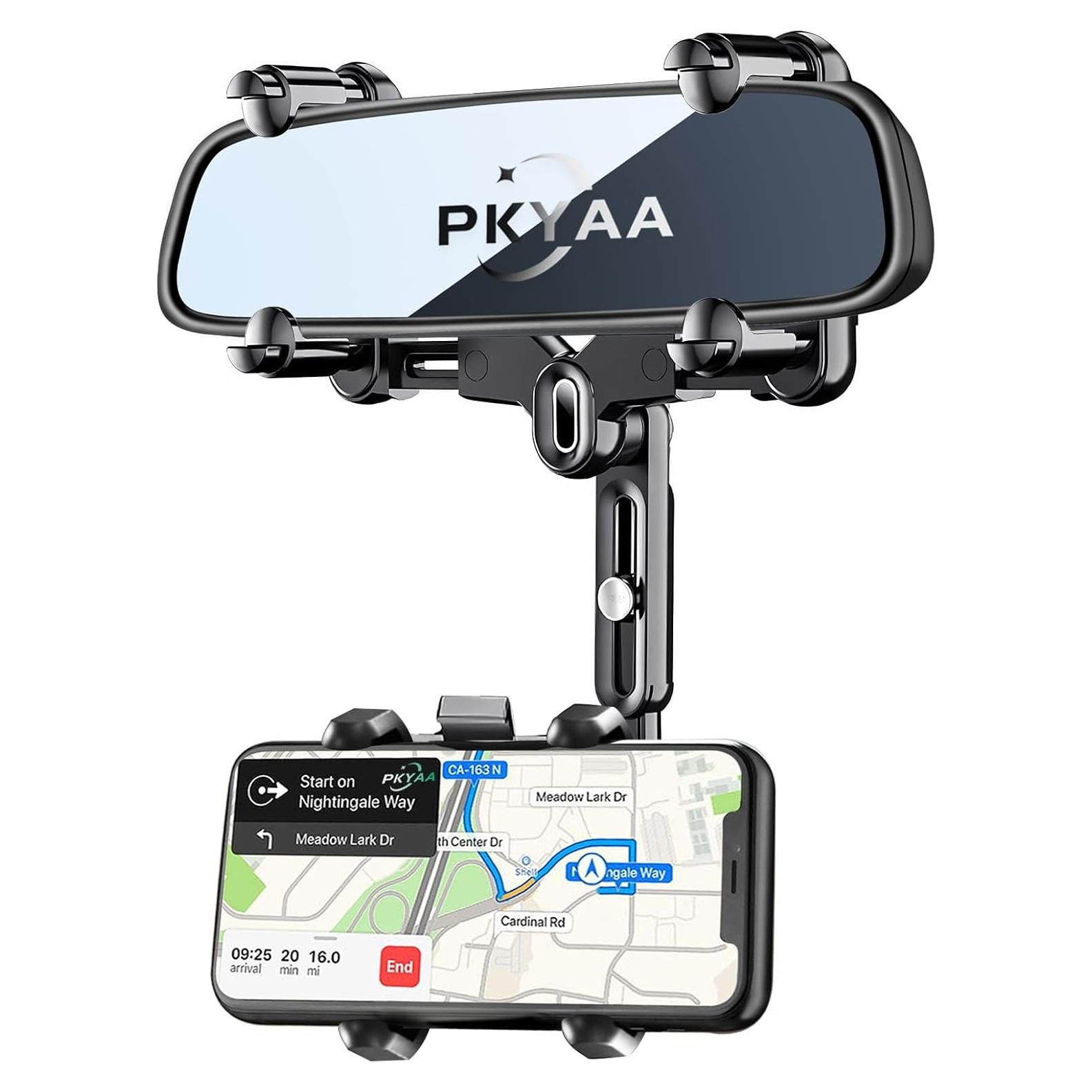 Soporte para Teléfono en Espejo Retrovisor PKYAA 360° Ajustable