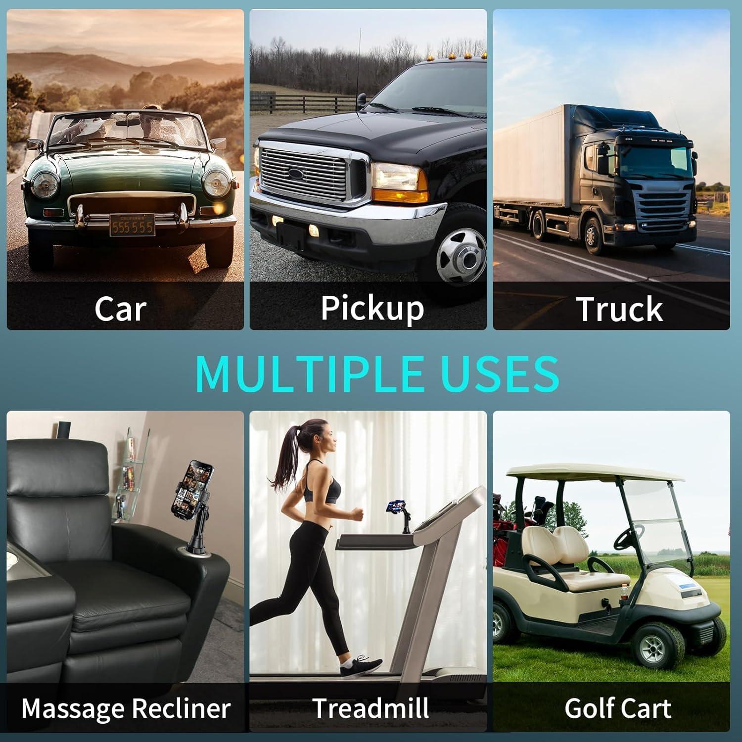 Soporte de Teléfono para Coche Flaviao Ajustable Portavasos 360°