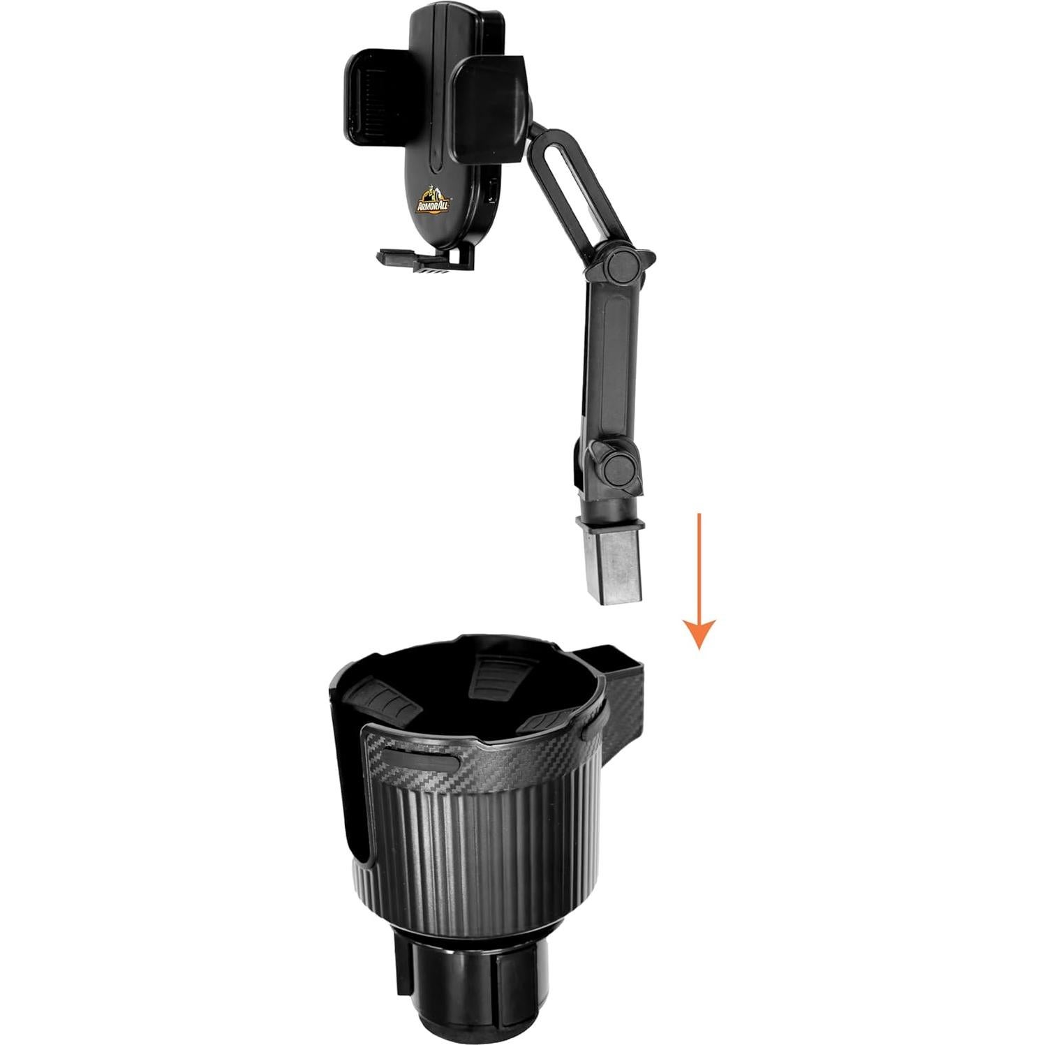 Soporte para Teléfono Celular con Portavasos Armor All 2 en 1