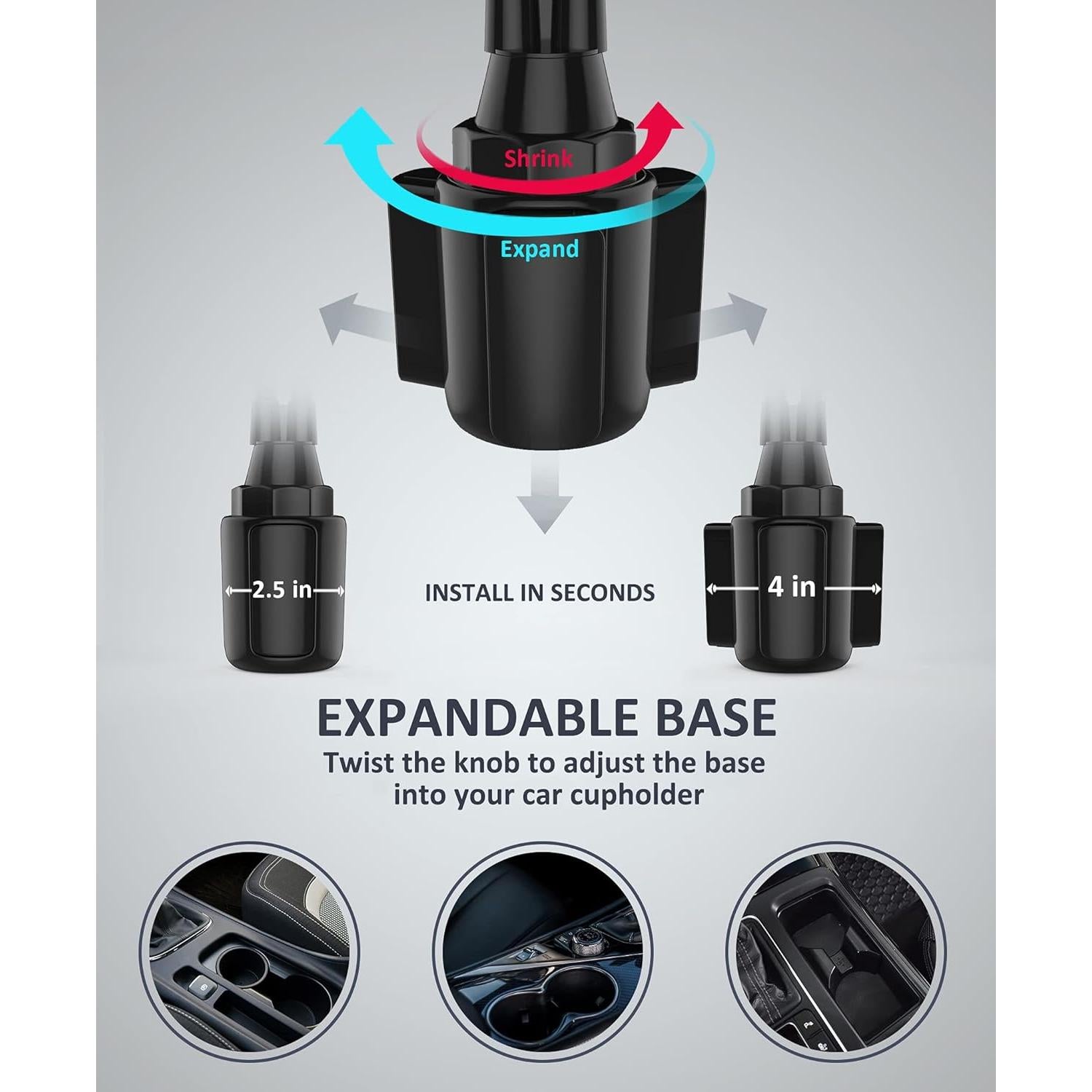 Soporte Doble para Teléfono de Coche - Ajustable y Flexible