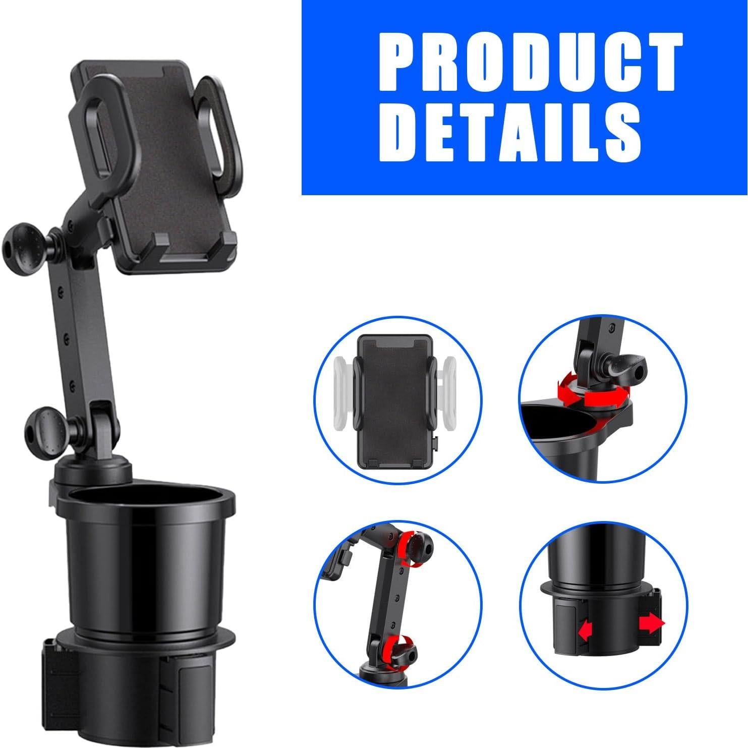 Soporte para Teléfono en Portavasos Sodcay SOBJ606BL-1PS 360°