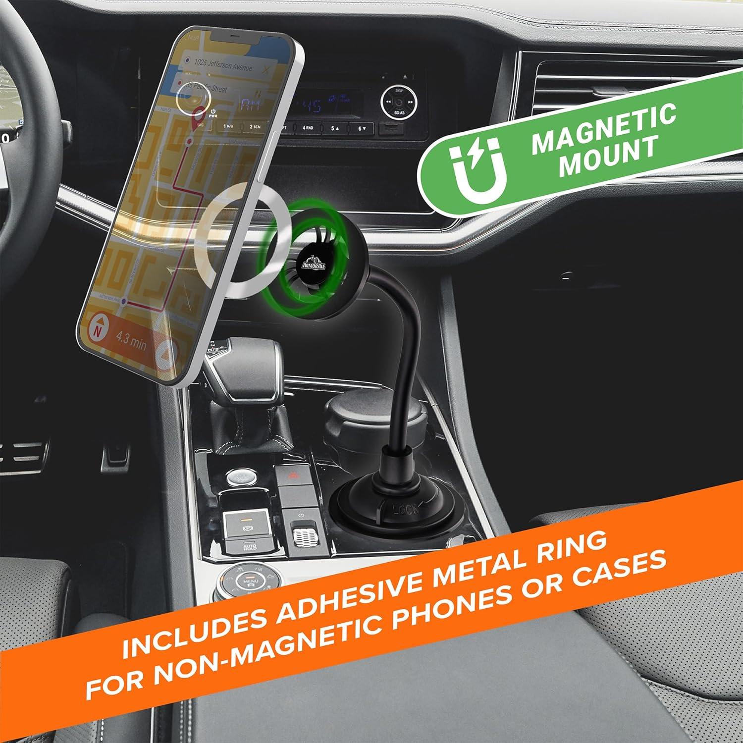 Soporte Magnético para Teléfono Armor All - Portavasos Ajustable