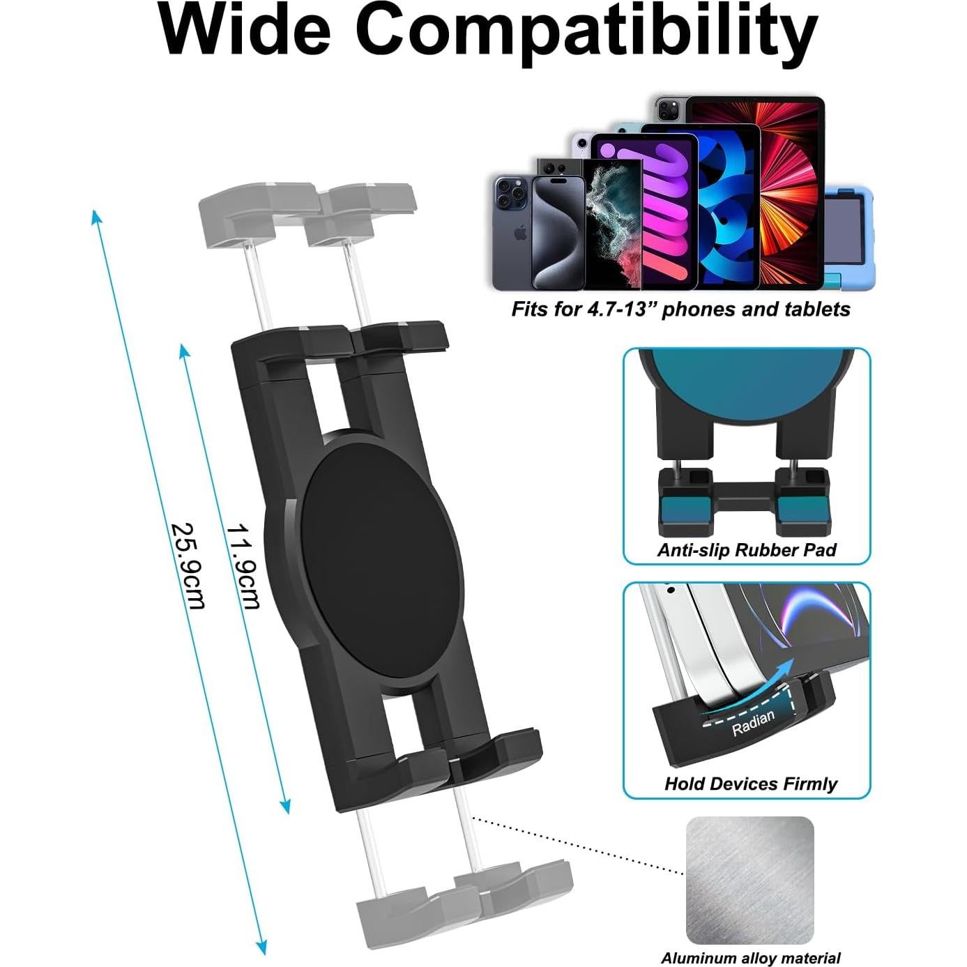 Soporte para Tablet en Portavasos Phichy Ajustable 4.7-13"