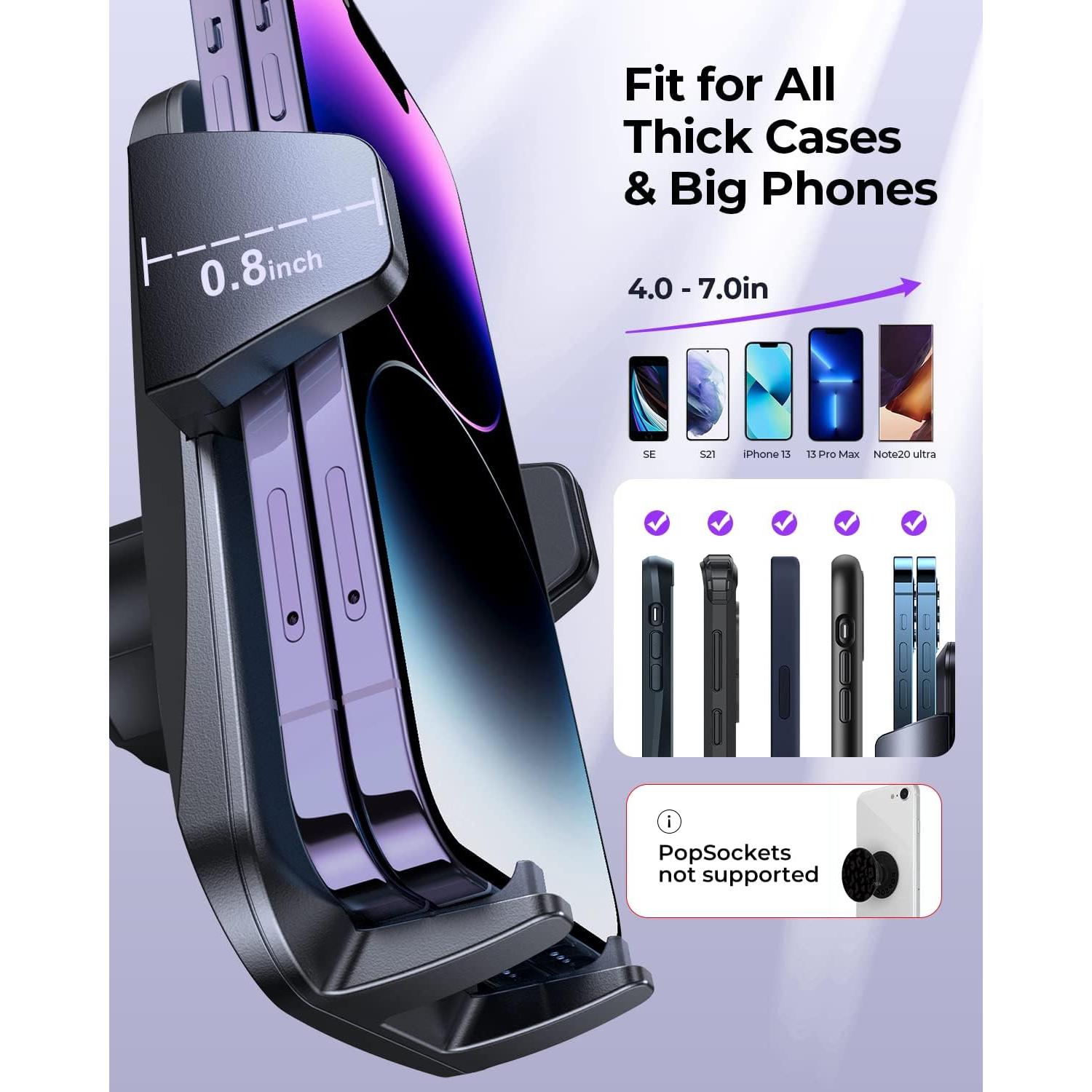 Soporte para Teléfono de Coche Tollefe - Compatible con Fundas Gruesas