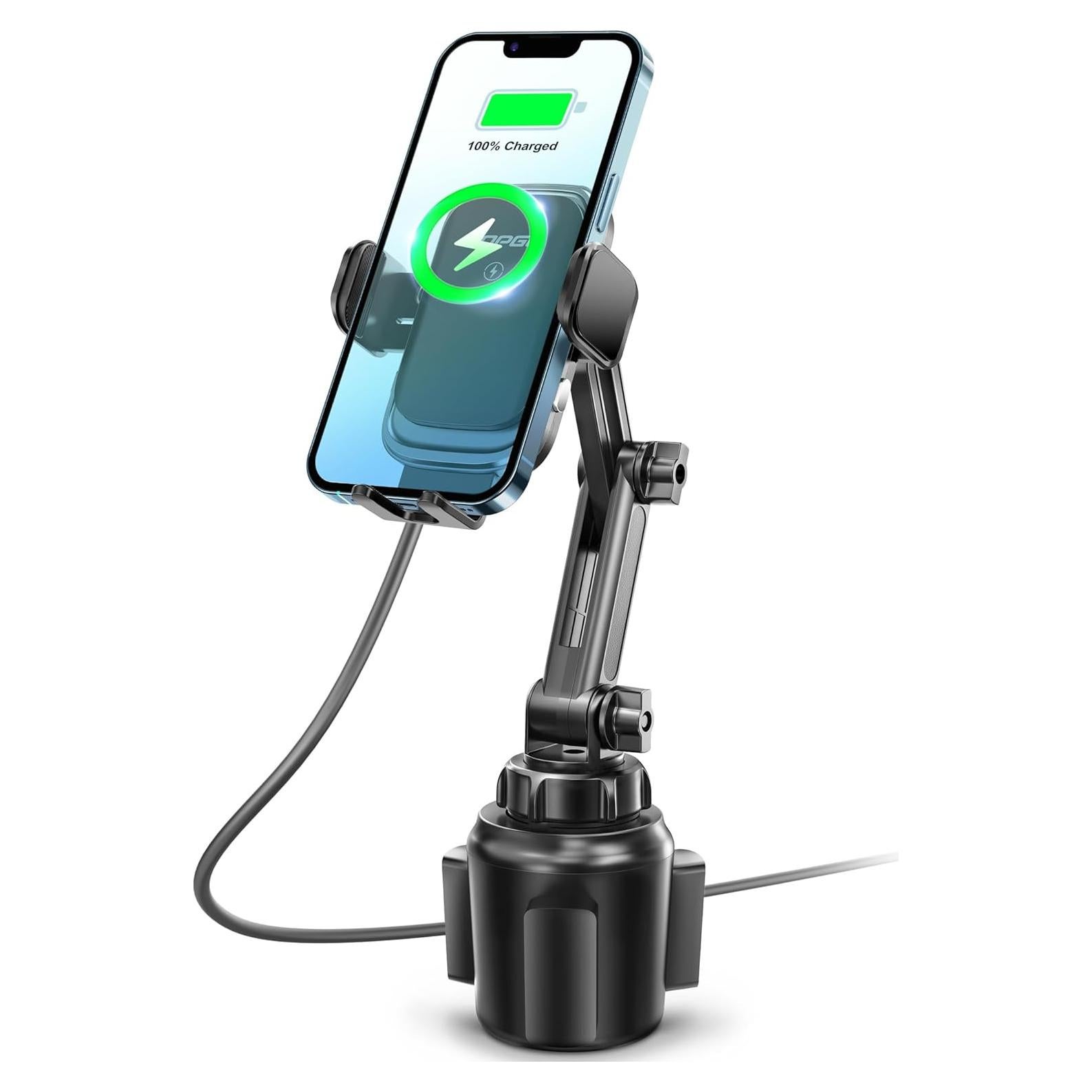 Soporte de teléfono para taza TOPGO con cargador inalámbrico 15W