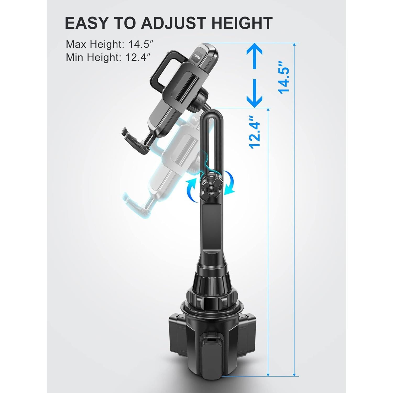 Soporte para Teléfono en Taza TOPGO TG-01 Ajustable Negro