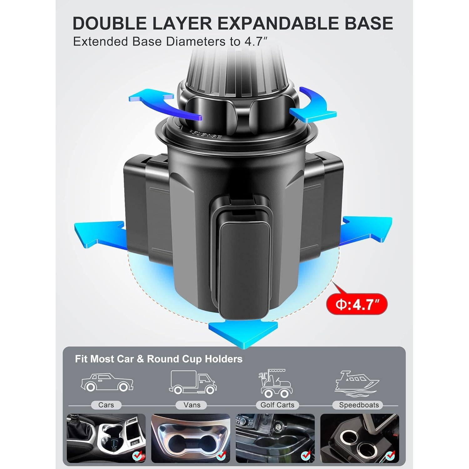 Soporte para Teléfono en Taza TOPGO TG-01 Ajustable Negro