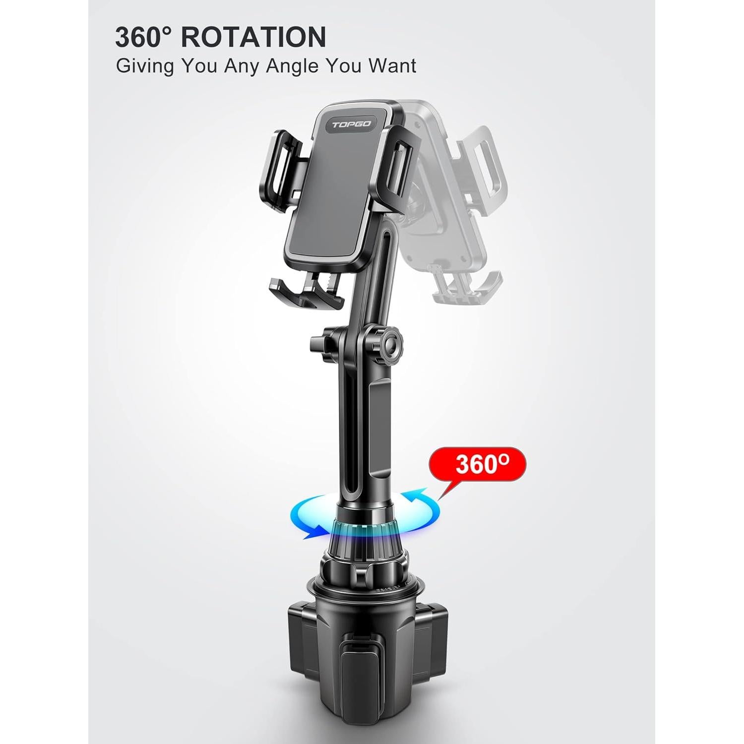 Soporte para Teléfono en Taza TOPGO TG-01 Ajustable Negro