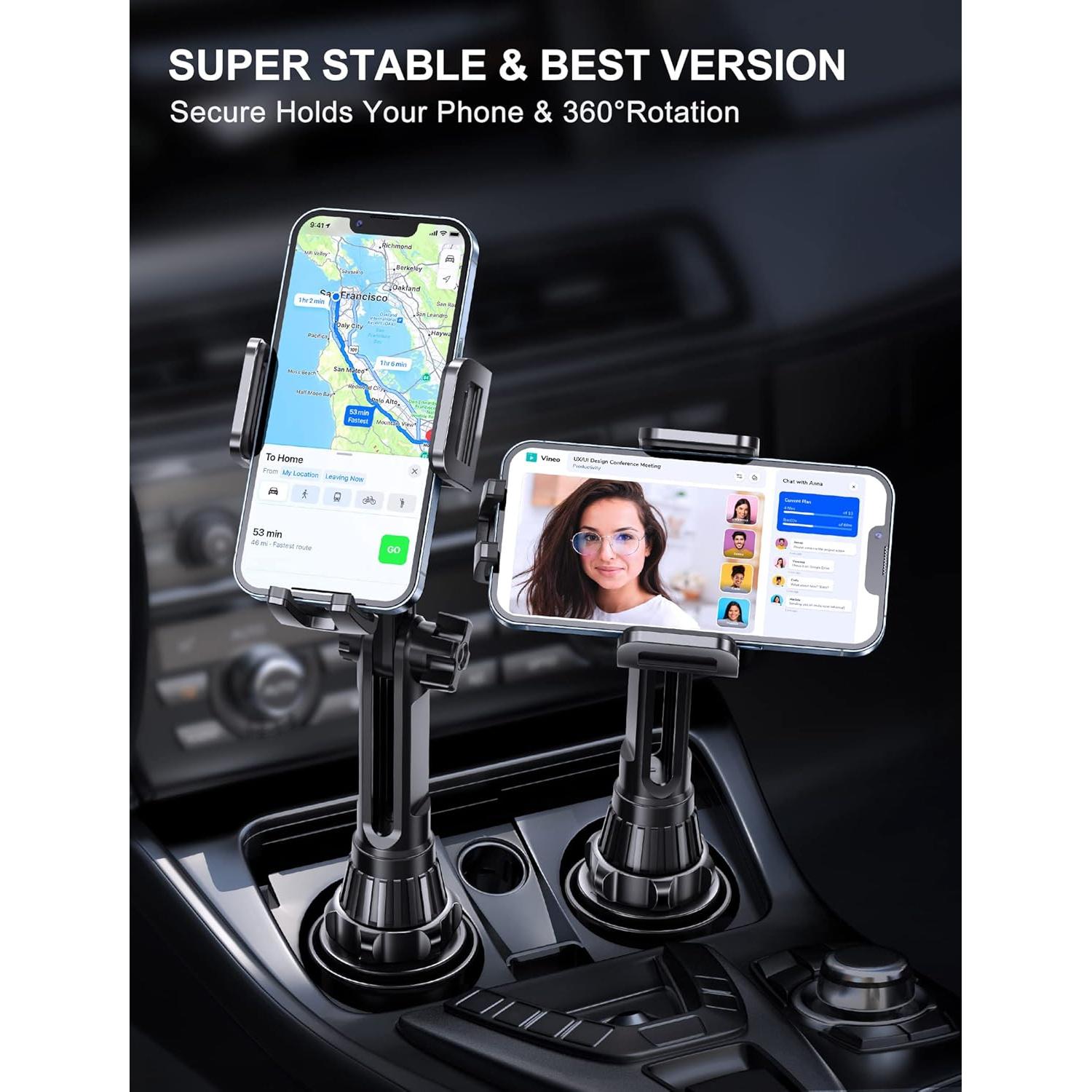 Soporte para Teléfono en Taza TOPGO TG-01 Ajustable Negro