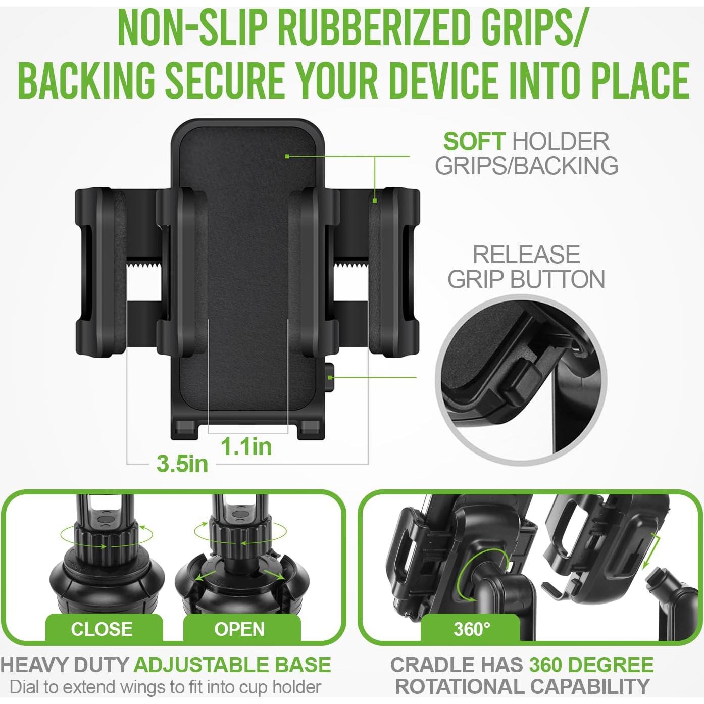 Soporte para Teléfono en Portavasos Cellet Ajustable 15.24 cm