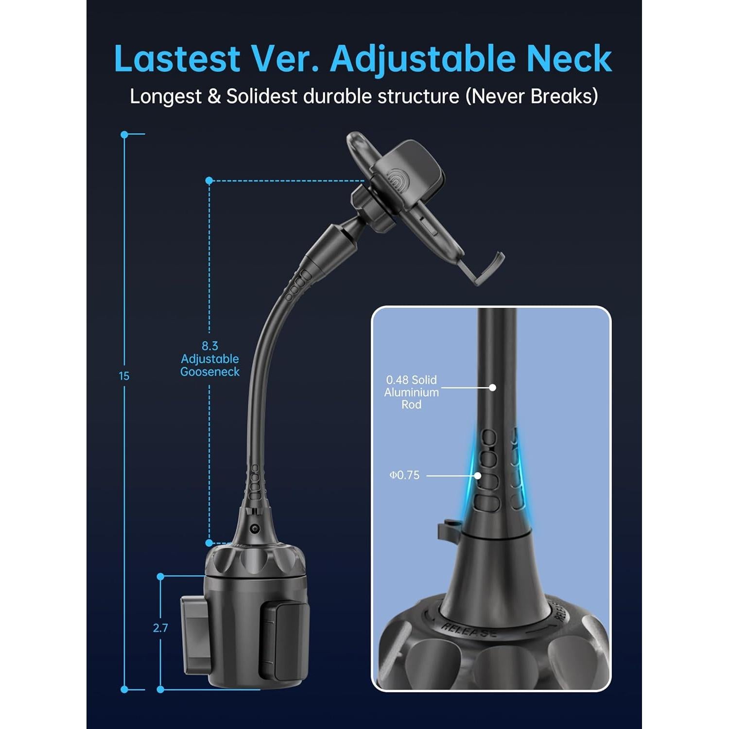 Soporte para teléfono TOPGO para coche ajustable 10.16 cm