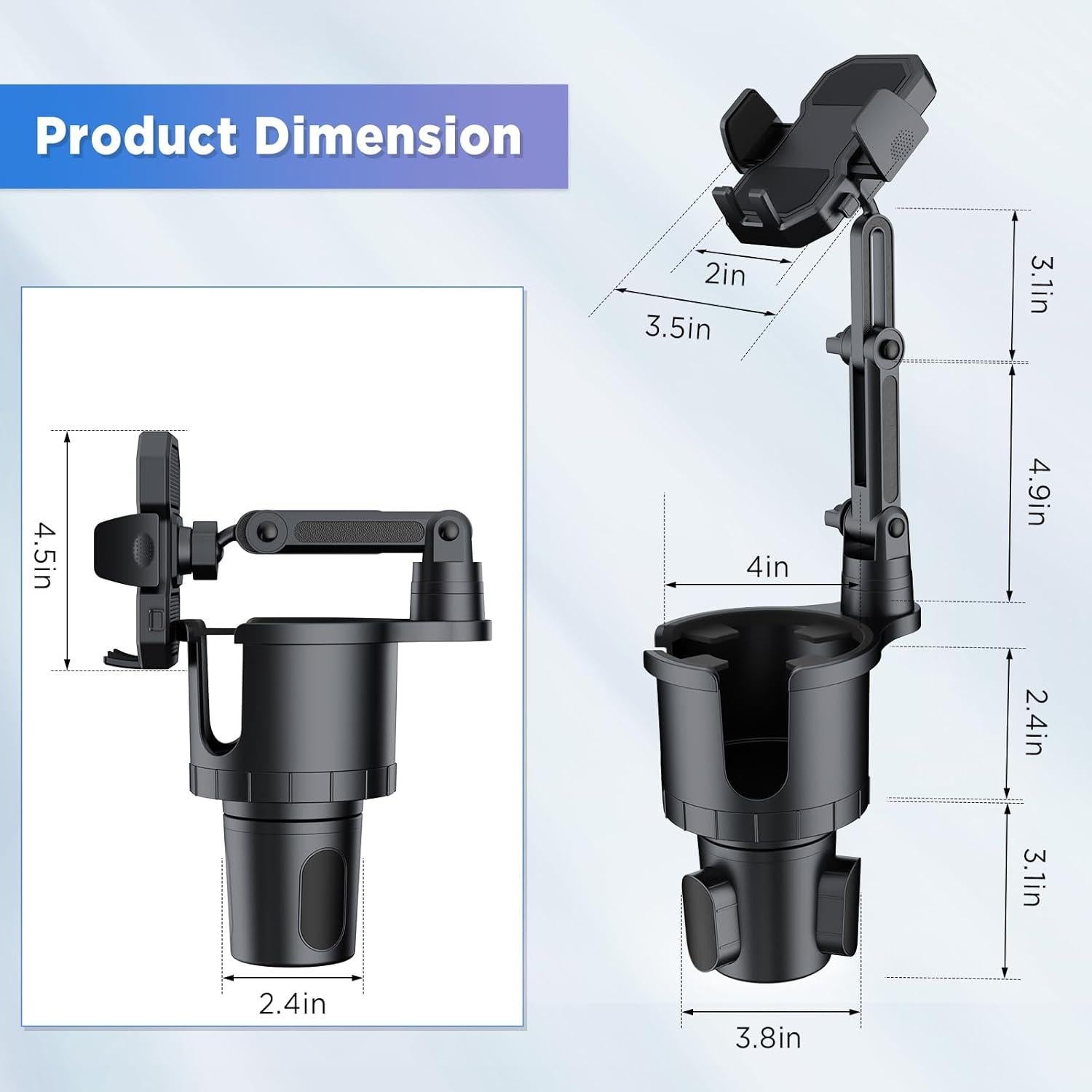 Soporte para Taza y Teléfono OUTXE Ajustable Universal Auto