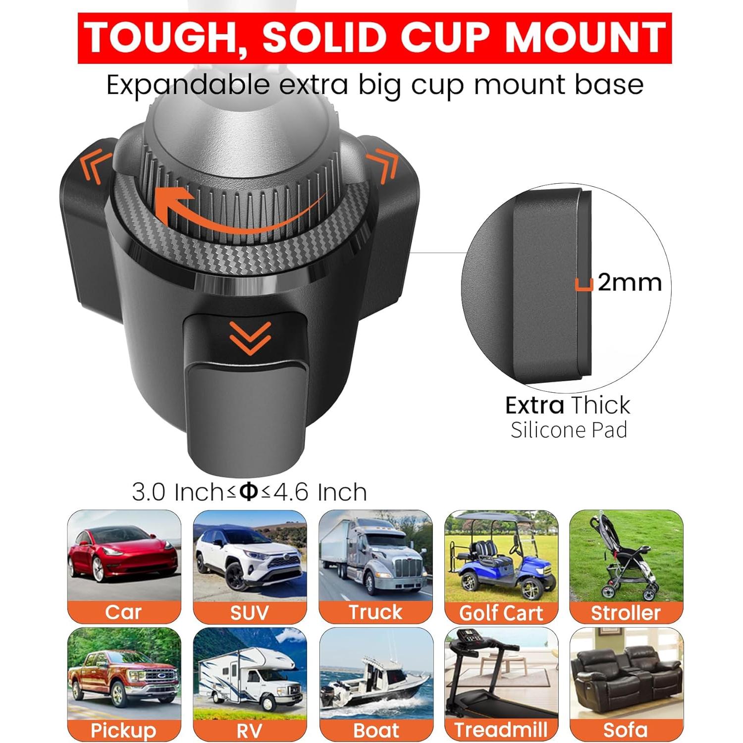 Soporte para Teléfono de Taza Wiiki-Tech Ajustable para Auto