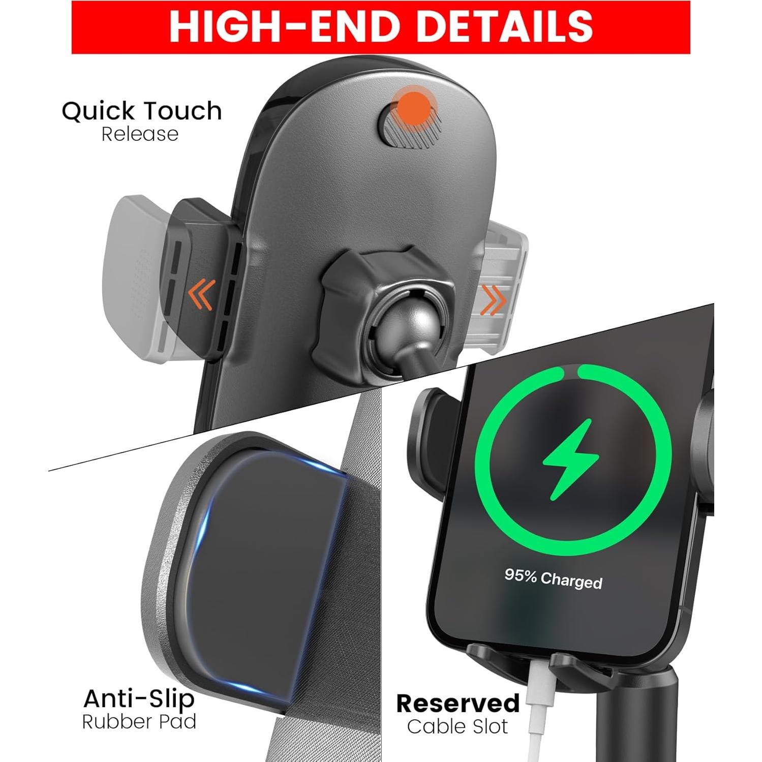 Soporte para Teléfono de Taza Wiiki-Tech Ajustable para Auto