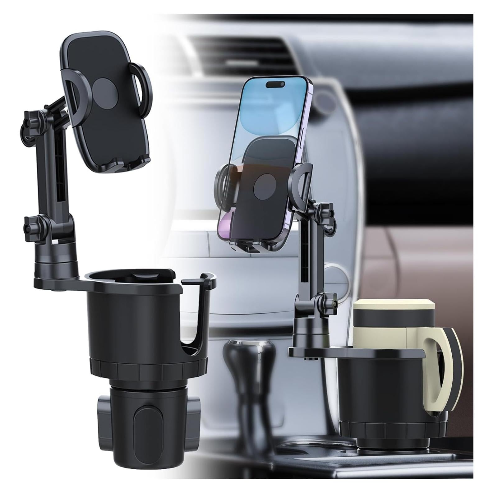 Soporte para Teléfono en Portavasos Gezoark 2 en 1 Ajustable