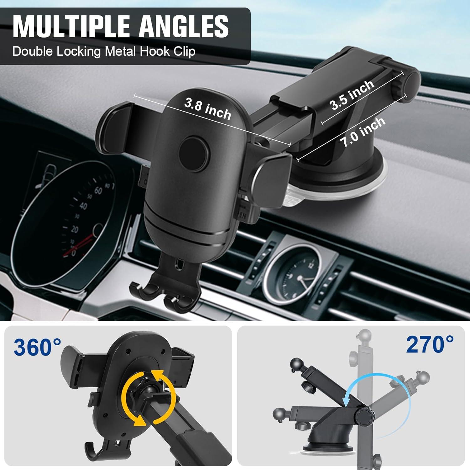 Soporte para Teléfono Móvil 3-en-1 XiangYuan - Ventosa y Clip