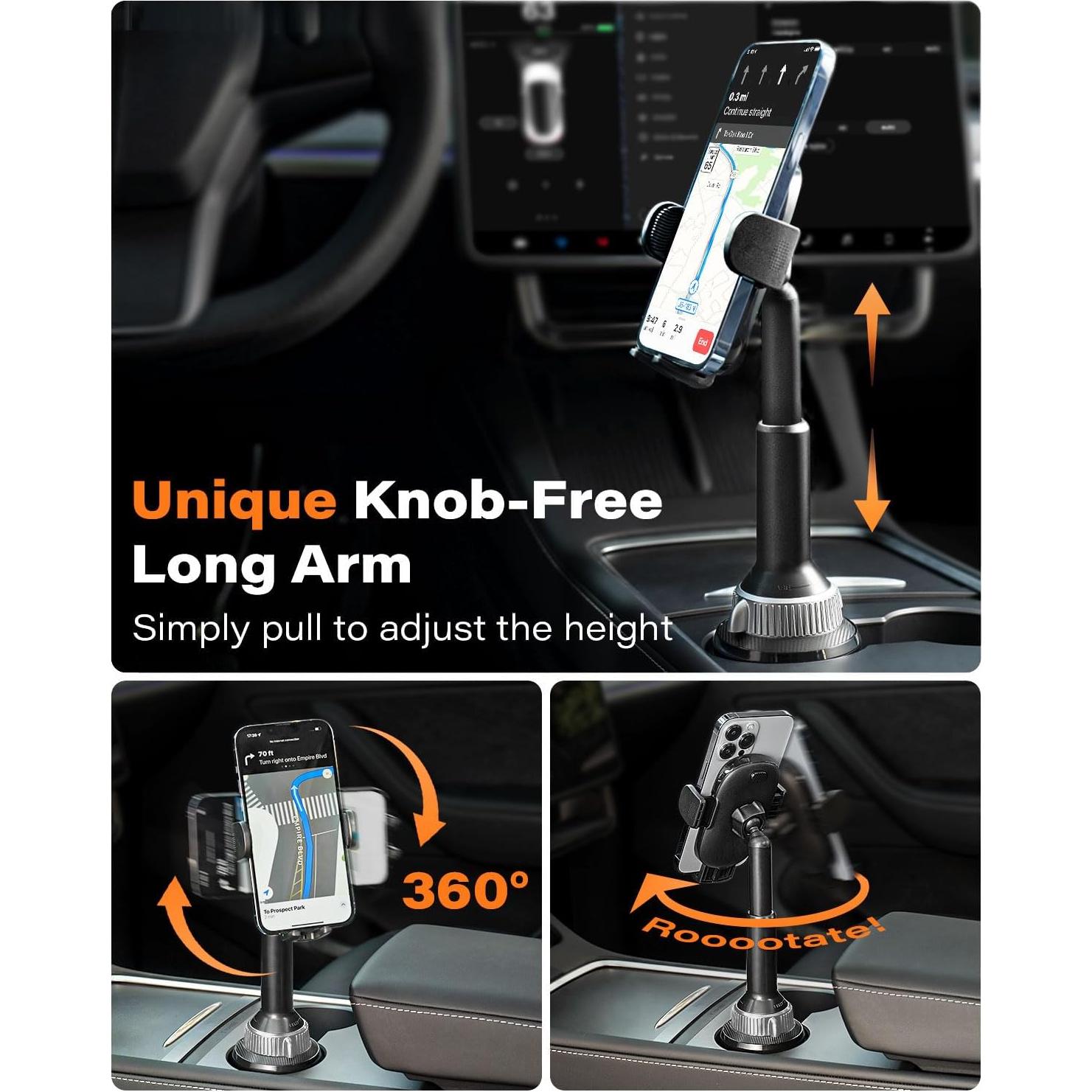 Soporte para Teléfono de Taza APPS2Car Ajustable 360°