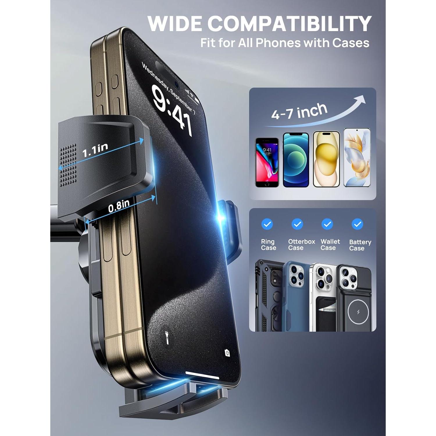 Soporte de Teléfono Ajustable GUANDA para Coche - Negro