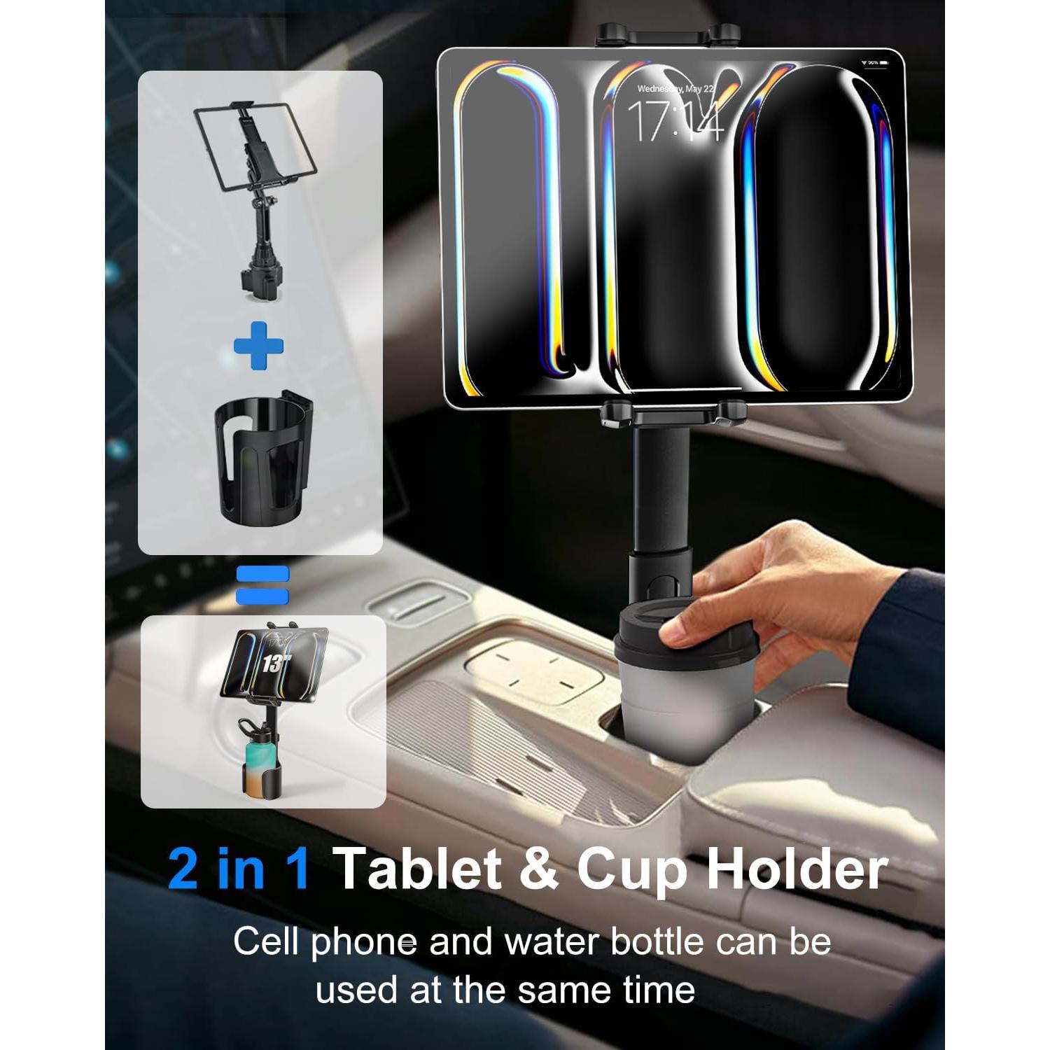 Soporte para Tablet en Portavasos Kolasels con Brazo Telescópico