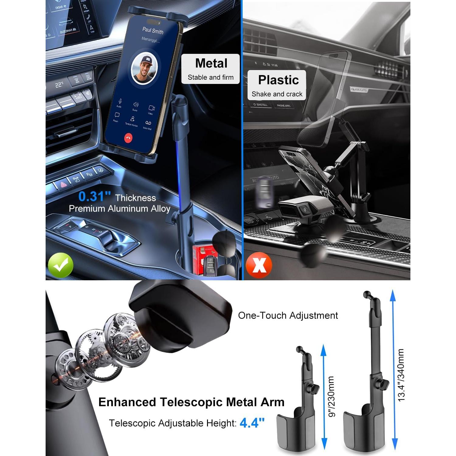 Soporte para Tablet en Portavasos Kolasels con Brazo Telescópico