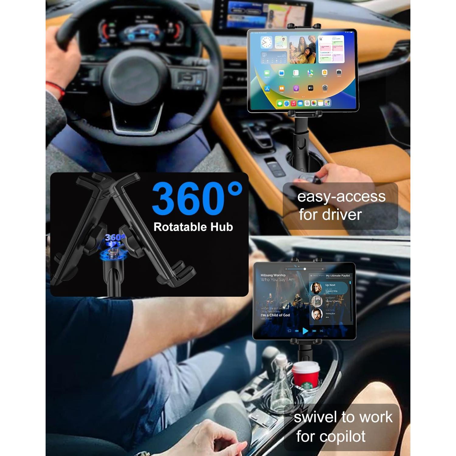 Soporte para Tablet en Portavasos Kolasels con Brazo Telescópico