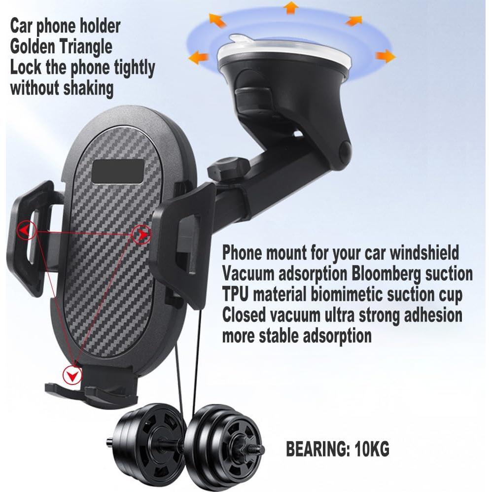 Soporte para Teléfono de Coche JACKNIGHT 3 en 1 Ventosa 29.5kg