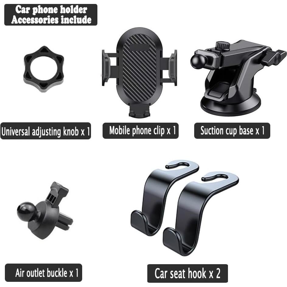 Soporte para Teléfono de Coche JACKNIGHT 3 en 1 Ventosa 29.5kg