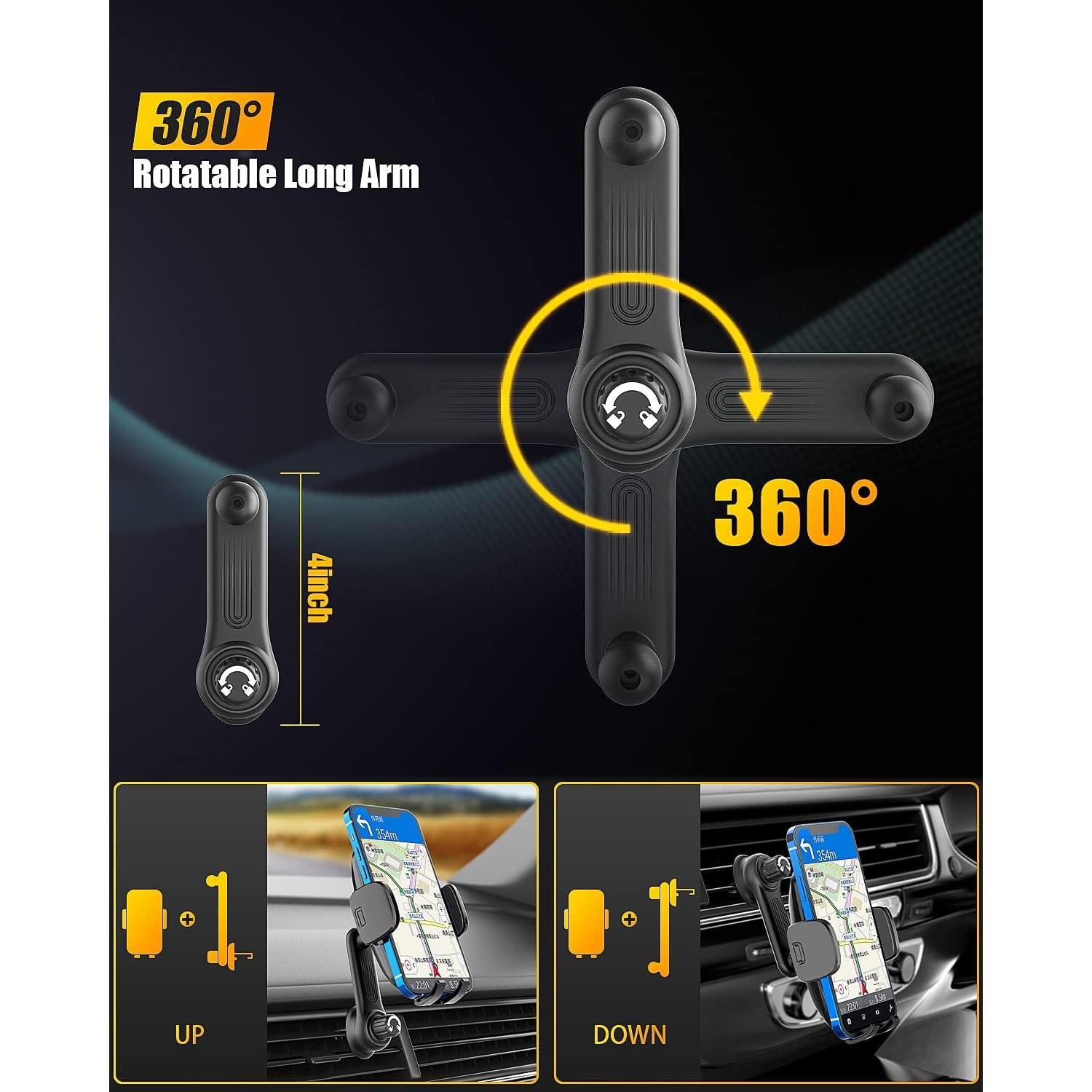 Soporte Universal para Teléfono de Coche AiHiwvol con Brazo Extensible