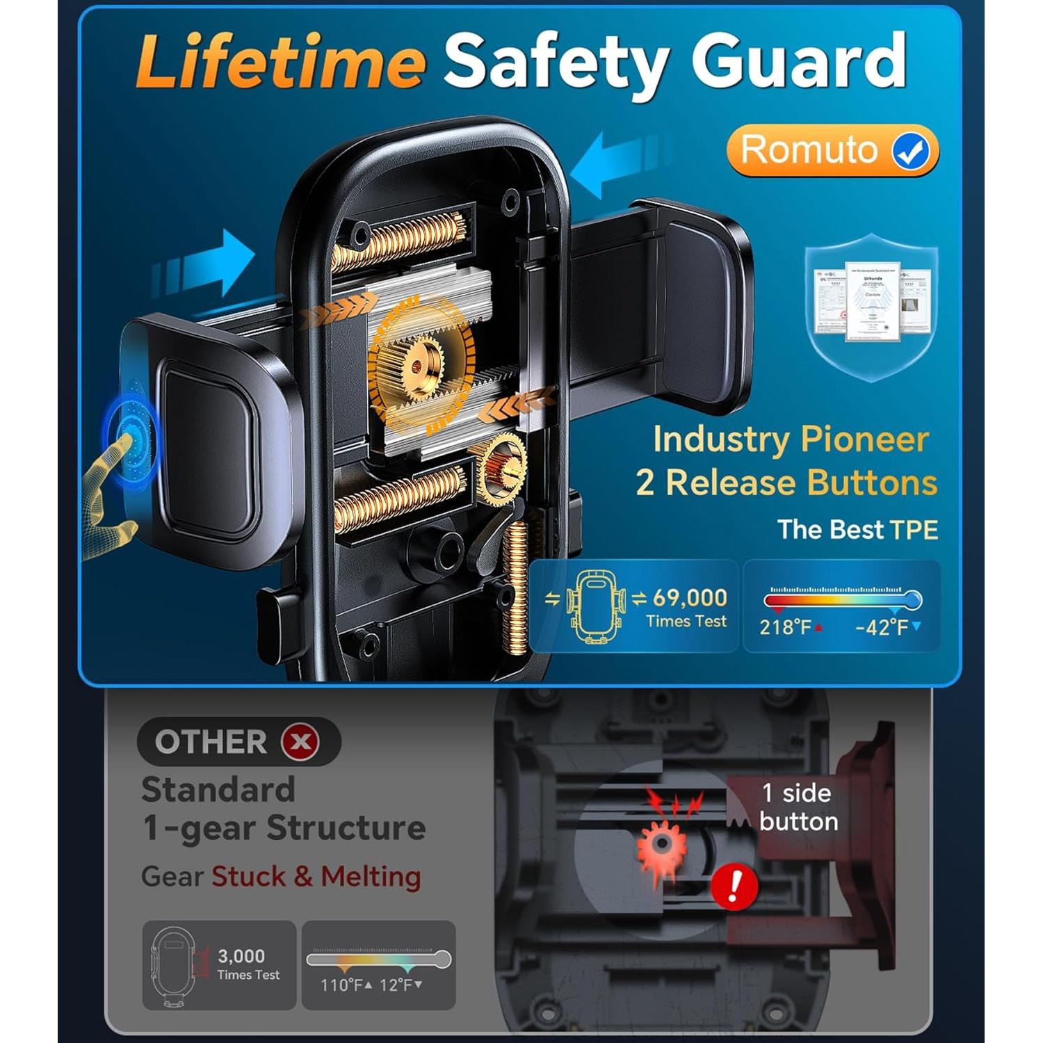 Car Phone Holder Mount【Windshield+Vent+Dash】Suction Cup Phone Holders for Your Car Phone Mount【Powerful Suction】Cell Phone Mounts for Truck Stand Dashboard car mount for iPhone 16 15 14 Pro Max