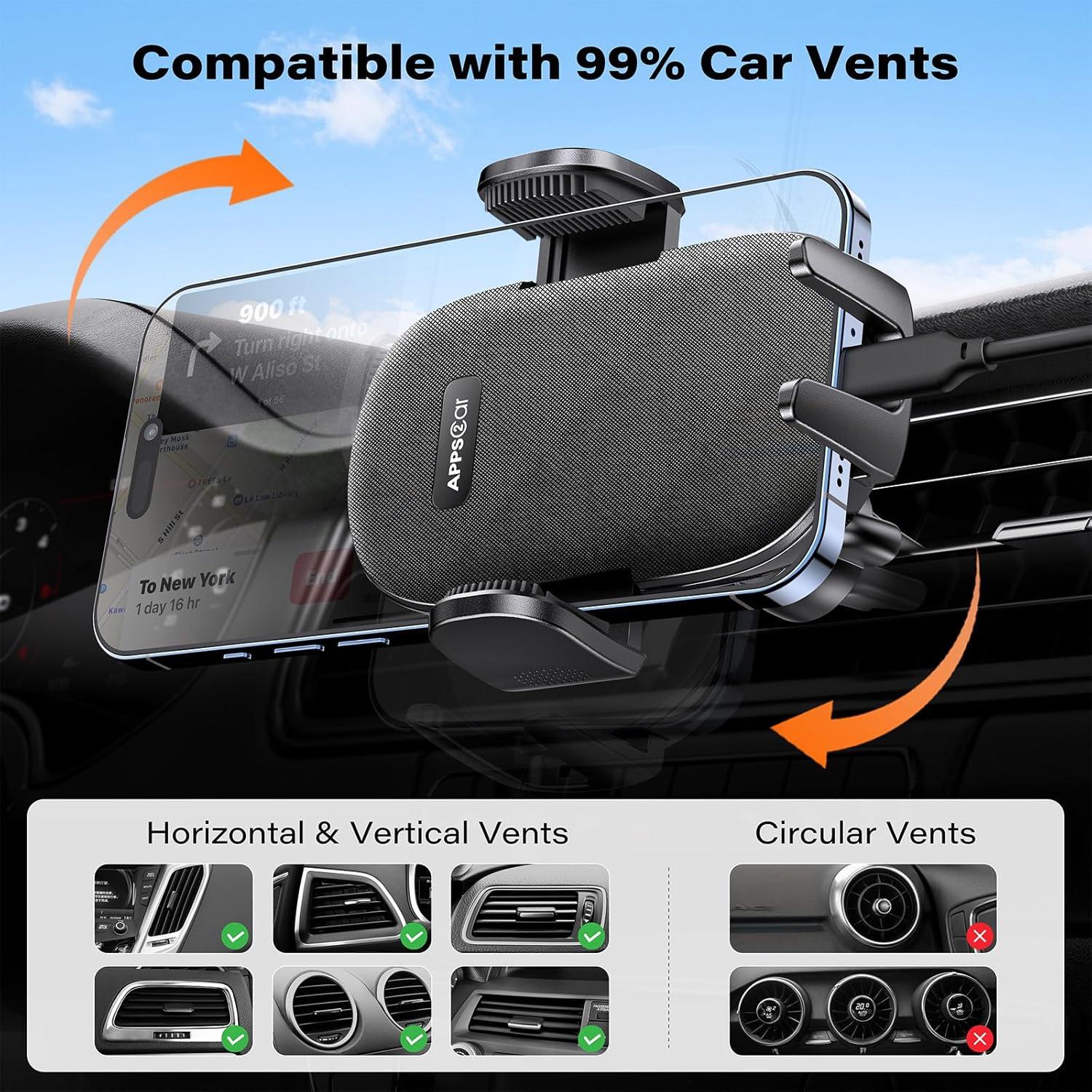 Soporte para Teléfono de Automóvil APPS2Car 3 en 1 Negro