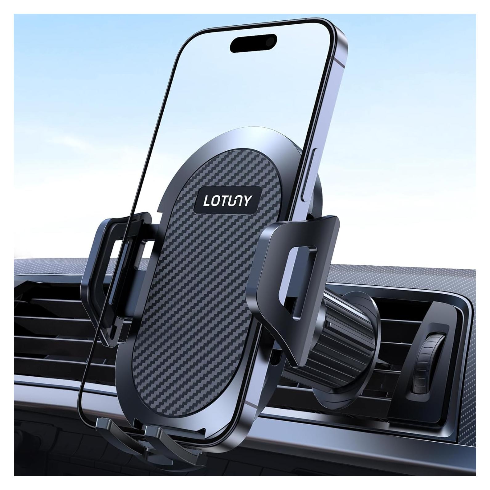 Car Phone Holder Mount, [Upgraded Vent Clip Never Fall Off] Universal Phone Holders for Your Car, Hands Free Air Vent Cell Phone Mount Compatible with iPhone Samsung and All 4.0-7.0 inches