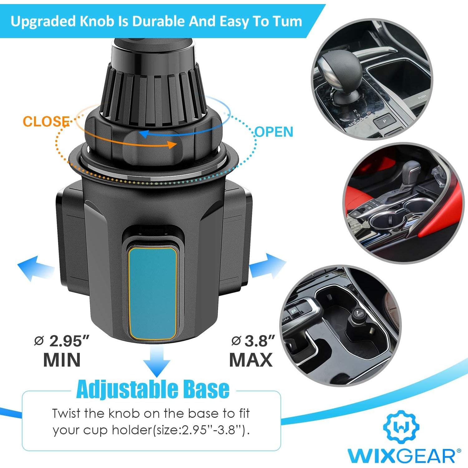 Soporte Ajustable para Tableta WizGear para Auto - Portavasos, 7" a 10.2"