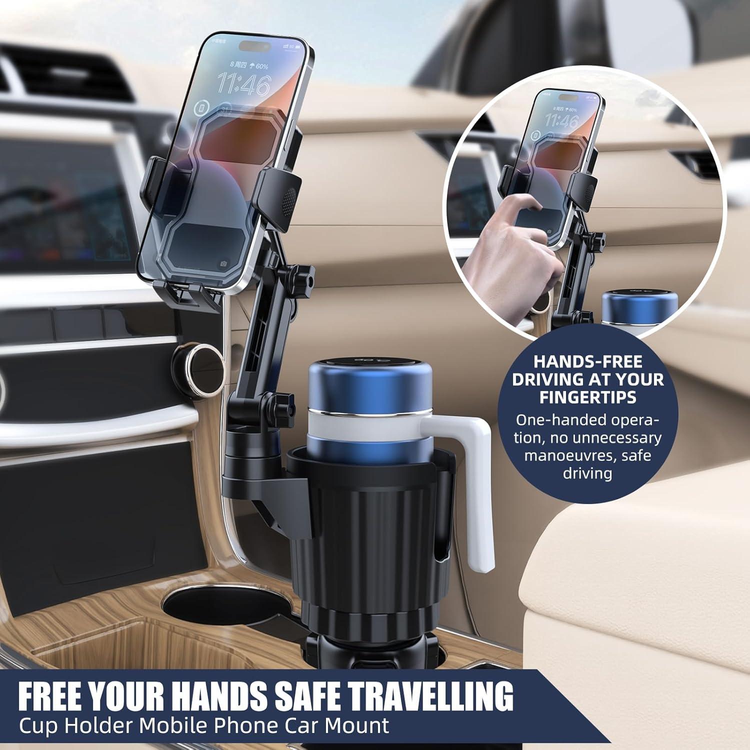 Soporte para Teléfono en Portavasos Baynice Ajustable 360°