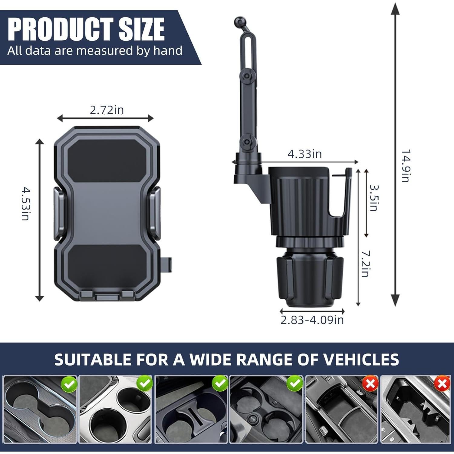 Soporte para Teléfono en Portavasos Baynice Ajustable 360°