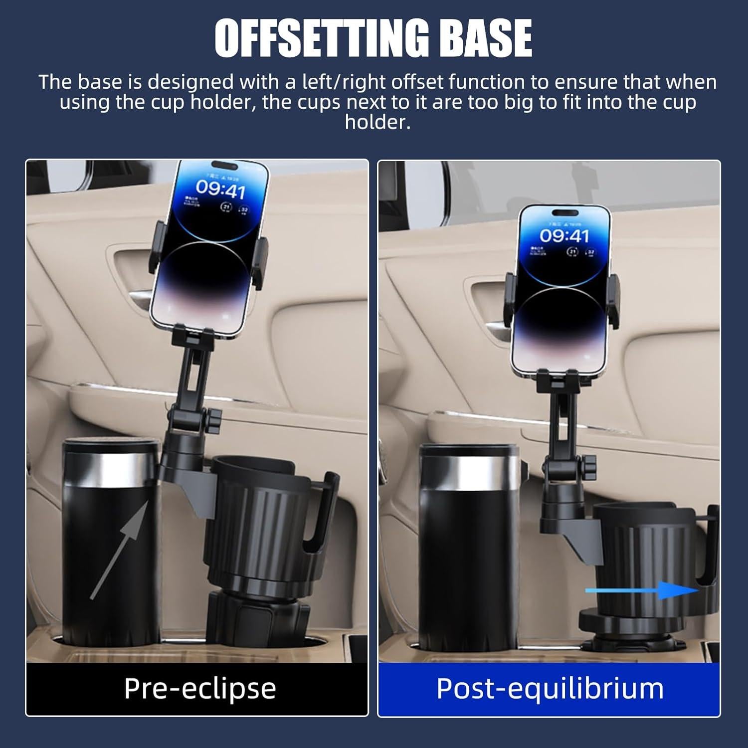 Soporte para Teléfono en Portavasos Baynice Ajustable 360°