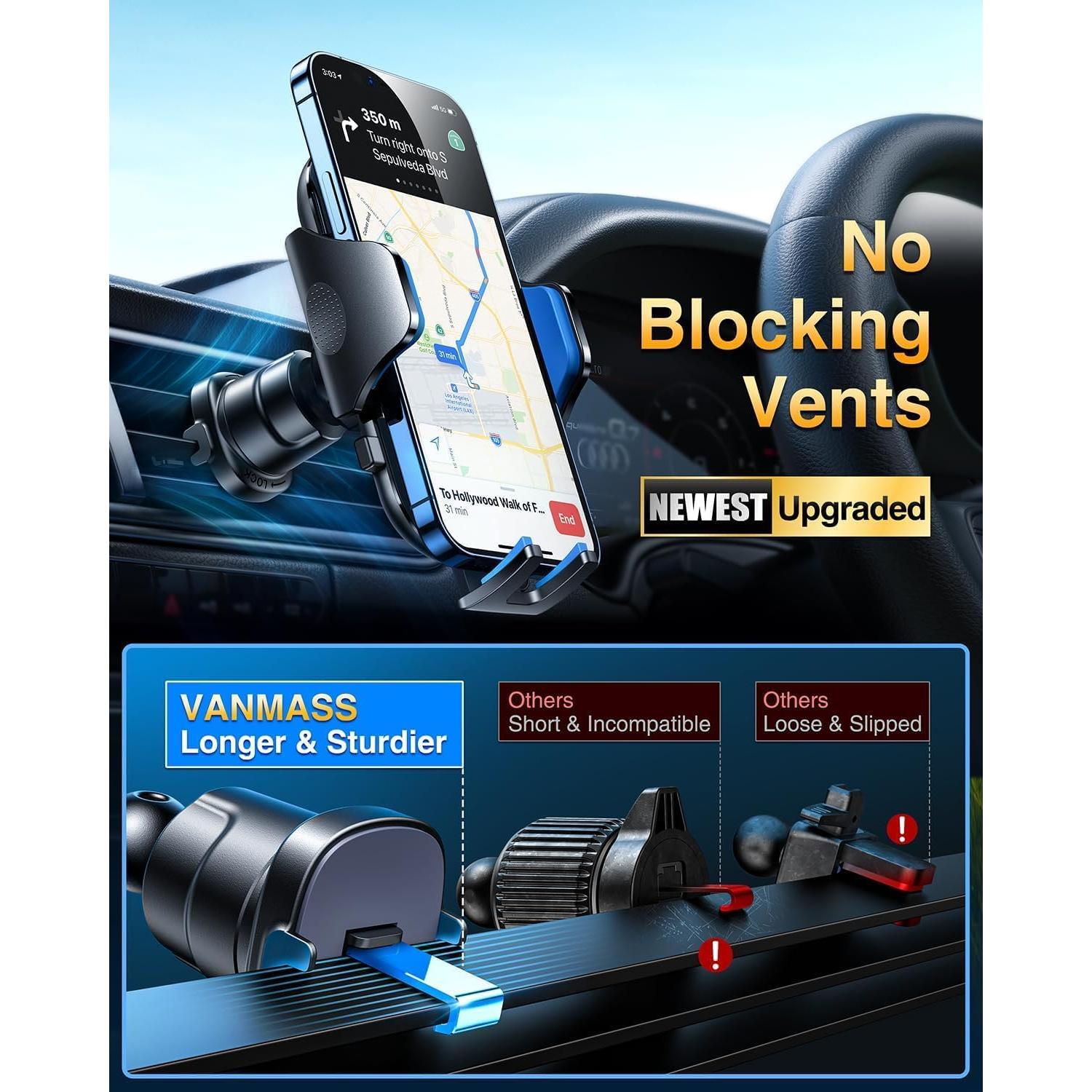 Soporte para Teléfono de Coche VANMASS 2025 Grado Militar